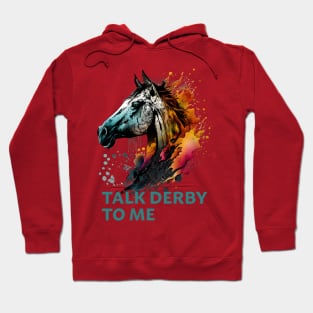 Horse Racing Sports Racetrack Lover Paint Splash Hoodie